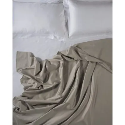 Zdjęcie Oryginalne włoskie prześcieradło w perłowo-szarym odcieniu