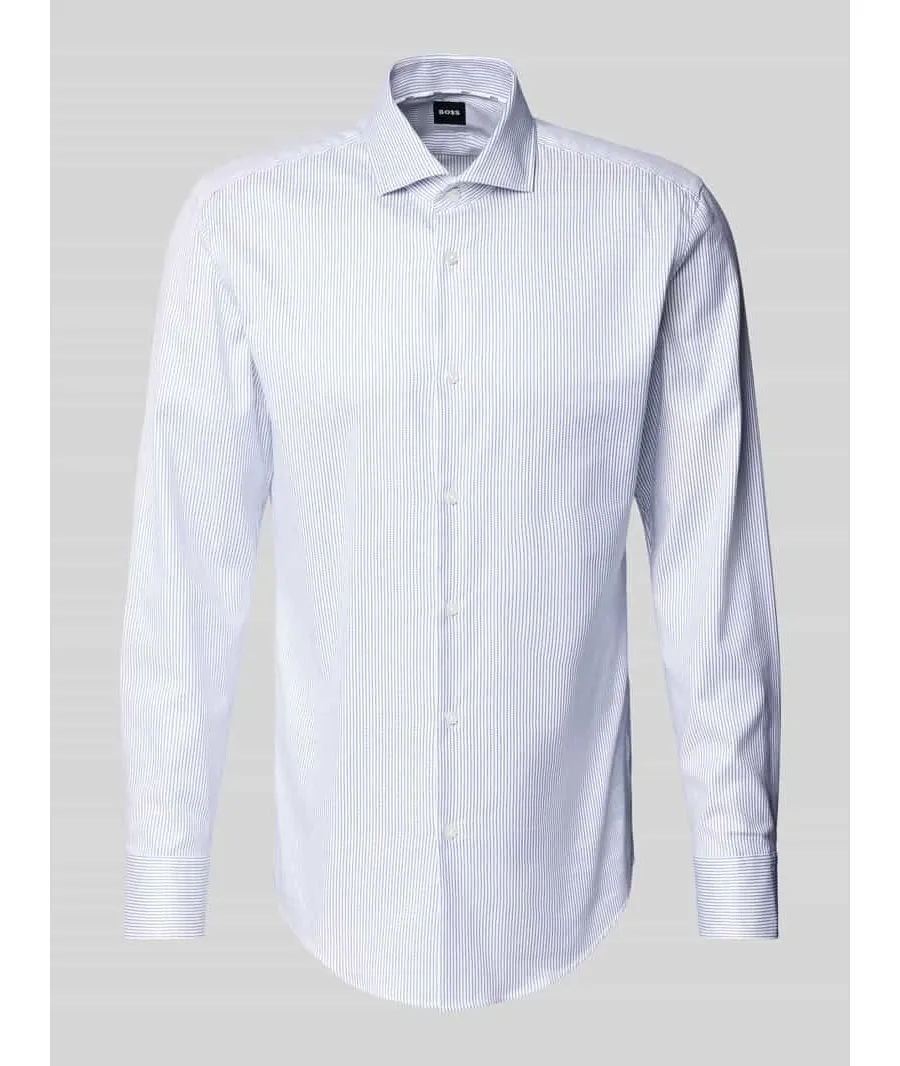 obrazek 1 Koszula biznesowa o kroju slim fit z kołnierzykiem typu cutaway model ‘Hank’