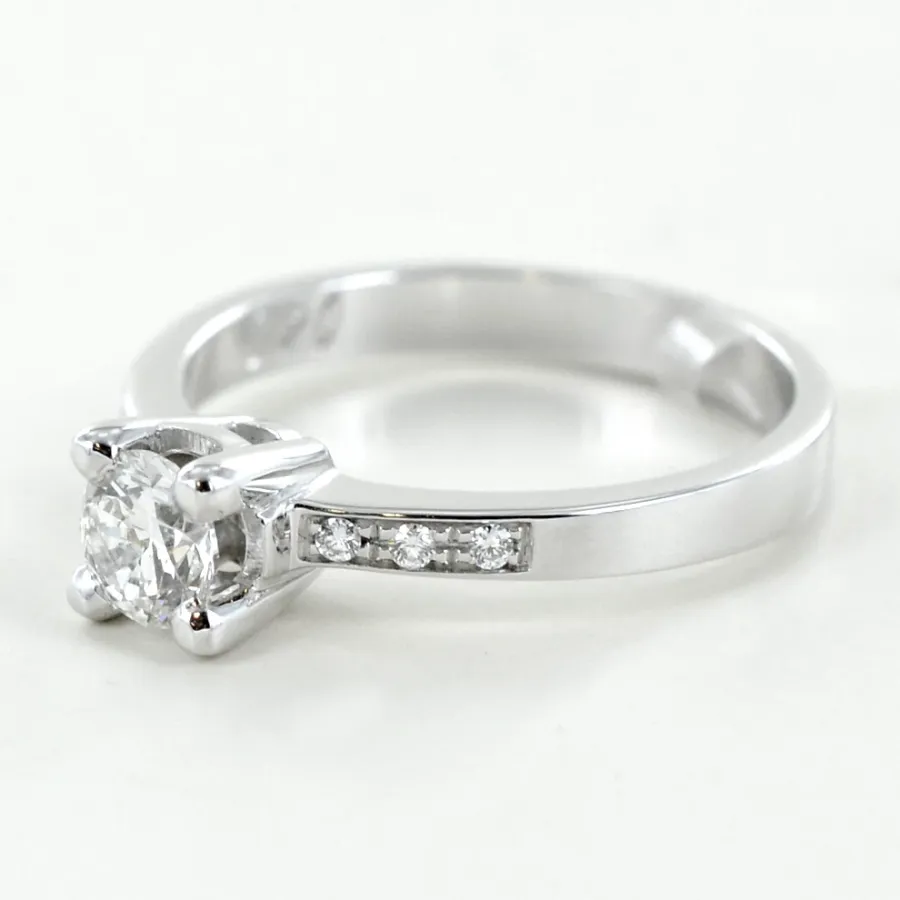 obrazek 4 Pierścionek Solitaire z diamentami na trzonie 0,40 ct