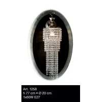 Picture A unique wall lamp with transparent crystals – Il Paralume Marina