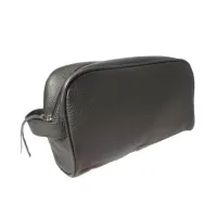 Picture Genuine leather travel cosmetic bag for companies