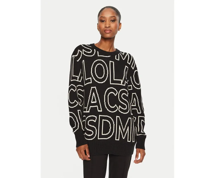 obrazek 1 LOLA CASADEMUNT Sweter LF2411011 Czarny Regular Fit