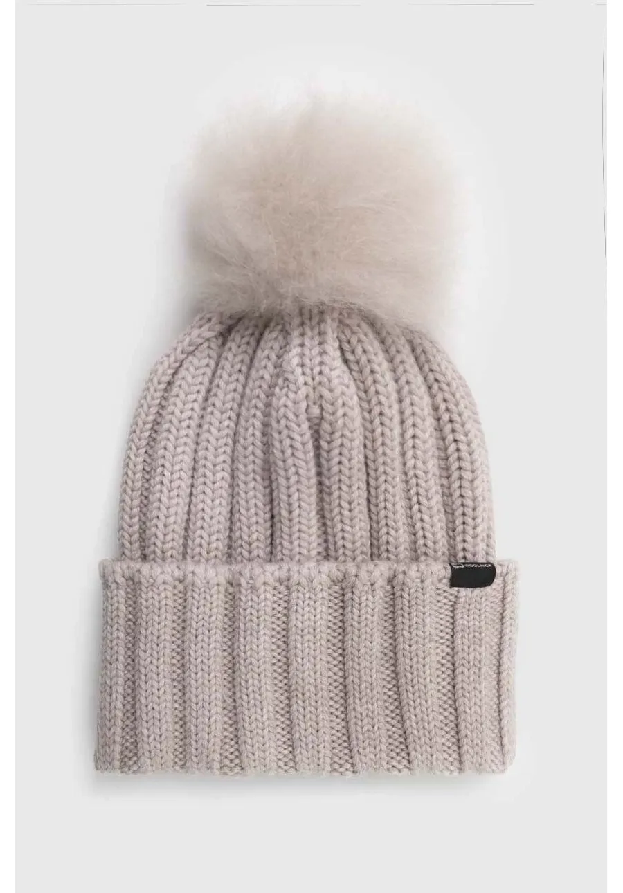 obrazek 1 Woolrich czapka wełniana kolor beżowy wełniana