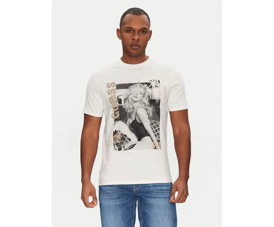 obrazek 1 Guess T-Shirt M5GI33 KBW41 Biały Classic Fit