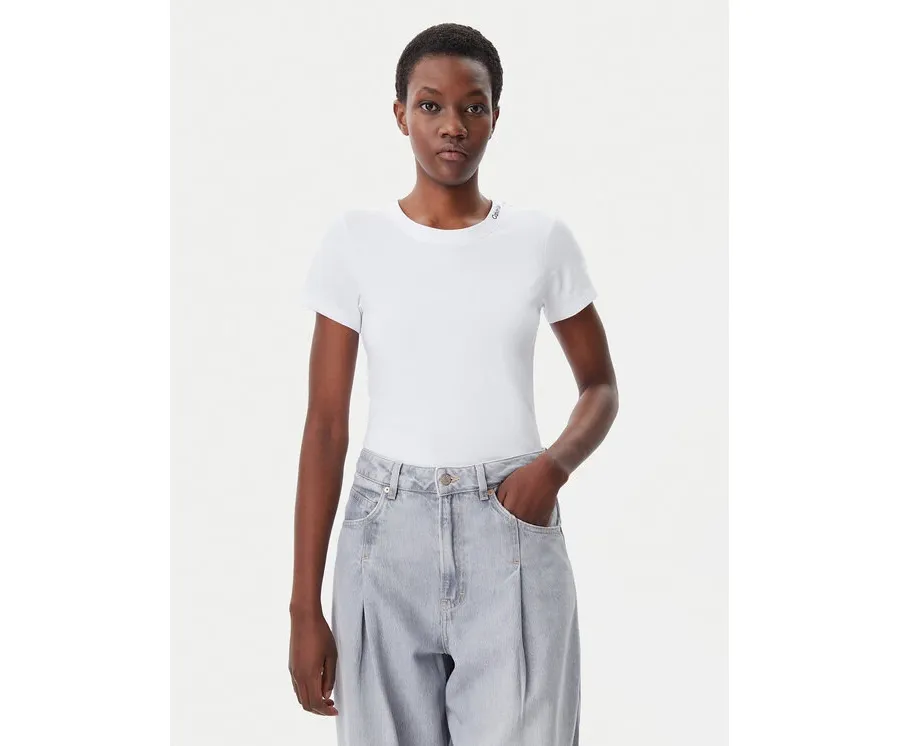 obrazek 1 Calvin Klein Jeans T-Shirt Logo J20J225540 Biały Regular Fit