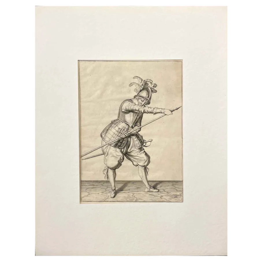 obrazek 4 Rycina Jacob De Gheyn, XVI wiek, żołnierz z włócznią, 1607 r