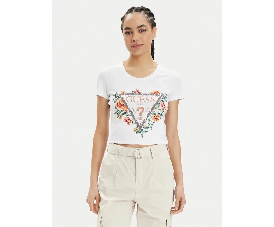 obrazek 1 Guess T-Shirt W4GI24 J1314 Biały Slim Fit