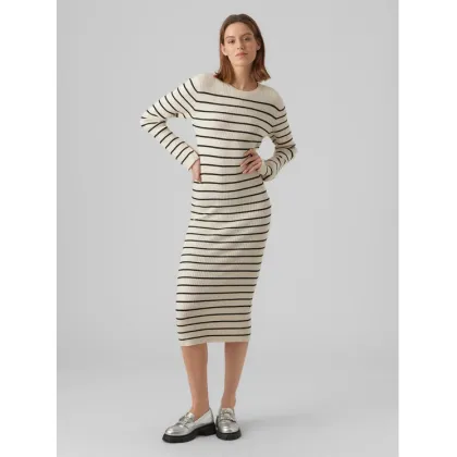 Zdjęcie Vero Moda Sukienka dzianinowa Gold 10290663 Écru Slim Fit