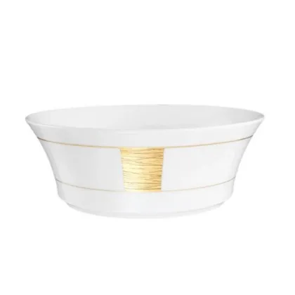 Zdjęcie Duża okrągła 22-centymetrowa porcelanowa miska o nowoczesnym kształcie – Tettau