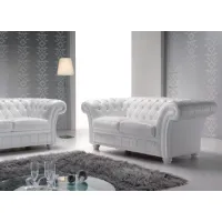 Zdjęcie Skórzana, 3-osobowa sofa chesterfield