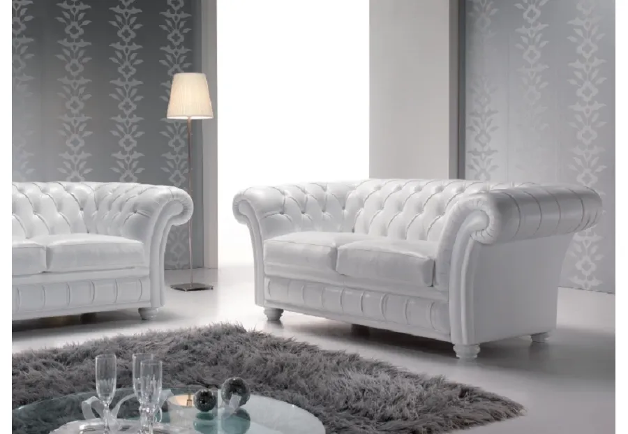 obrazek 1 Skórzana, 3-osobowa sofa chesterfield