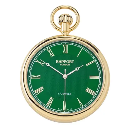 Picture Pocket watch with a green dial