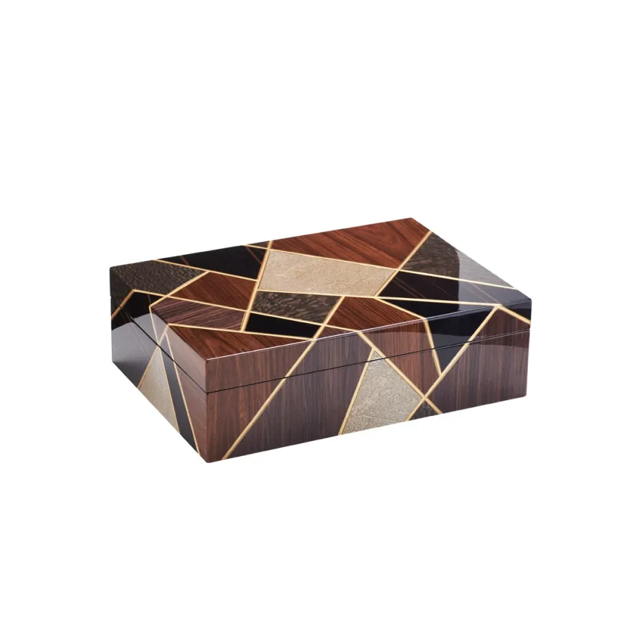 obrazek 3 Piękne stylowe pudełko na zegarki wykonane z mahoniu