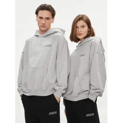 Zdjęcie 2005 Bluza Unisex Basic Hoodie Szary Relaxed Fit