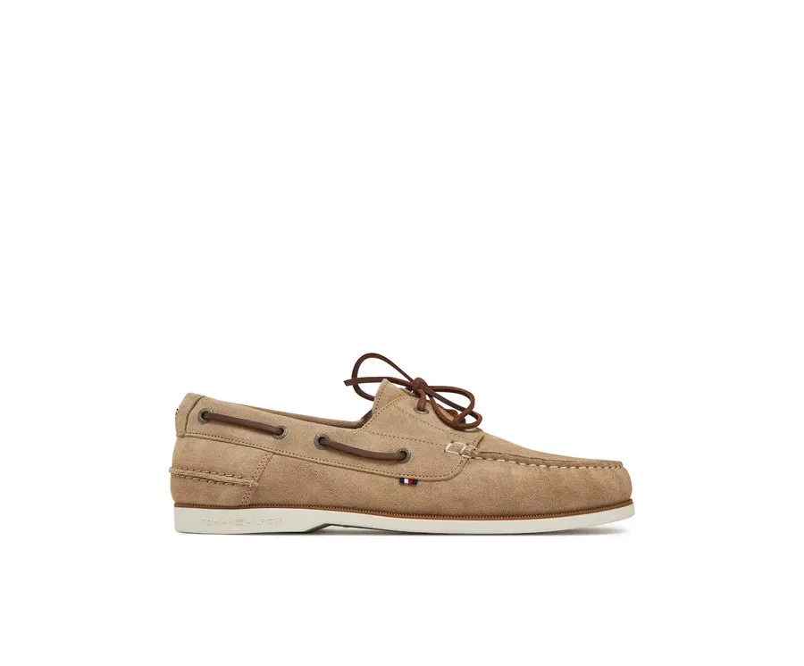 obrazek 1 Tommy Hilfiger Półbuty Th Boat Shoe Core Suede FM0FM05387 Beżowy
