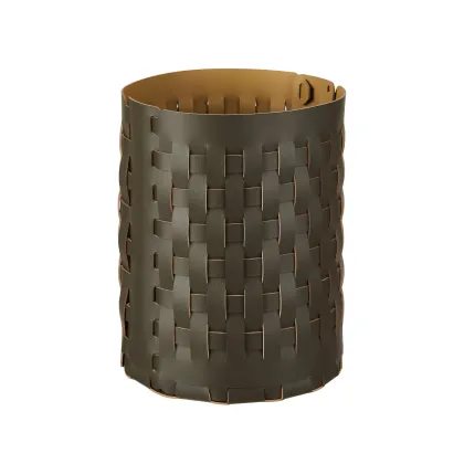 Zdjęcie Pleciony kosz Bottega Ø20xH25 w kolorze ciemnooliwkowym