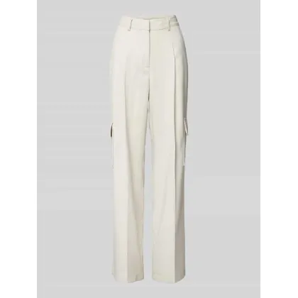 Zdjęcie Spodnie materiałowe w kant z kieszeniami z patką