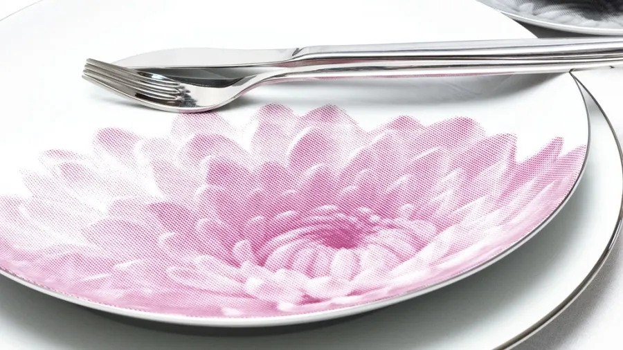 obrazek 2 Delikatna porcelanowa zastawa stołowa z motywem kwiatowym - Porcel