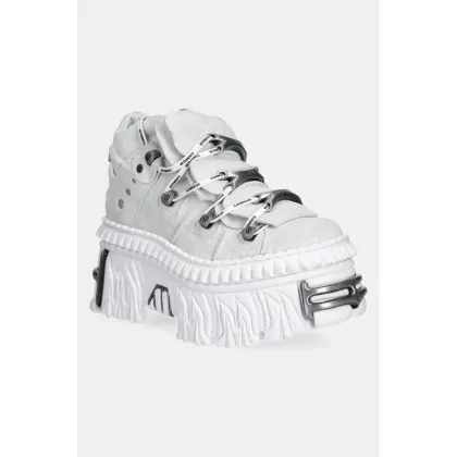 Zdjęcie VETEMENTS sneakersy zamszowe x New Rock Fire Platform kolor biały UA66SN100W
