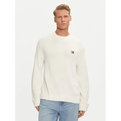 Zdjęcie Tommy Jeans Sweter Badge DM0DM20706 Biały Regular Fit