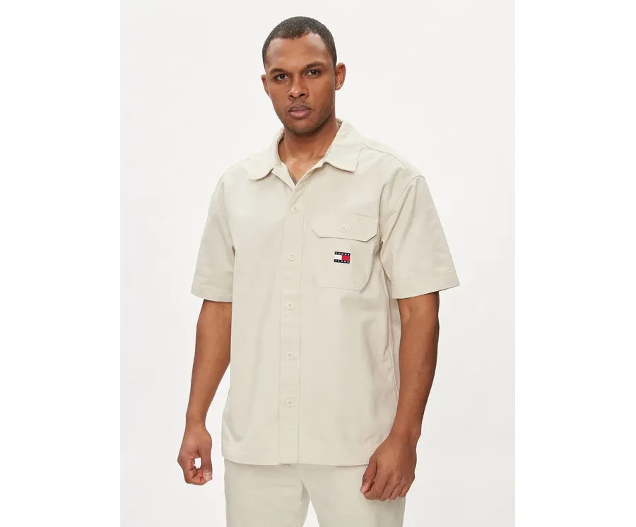 obrazek 1 Tommy Jeans Koszula Essential DM0DM18969 Beżowy Regular Fit