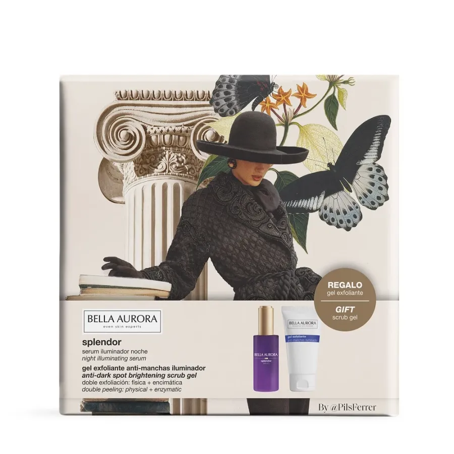 obrazek 1 Bella Aurora Zestaw Splendor Serum na noc 30ml + Scrub Gel 75ml