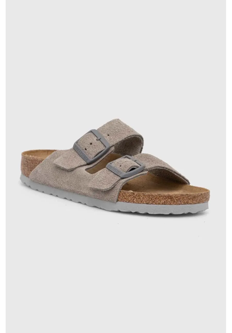 obrazek 1 Birkenstock klapki zamszowe Arizona damskie kolor szary 1027687