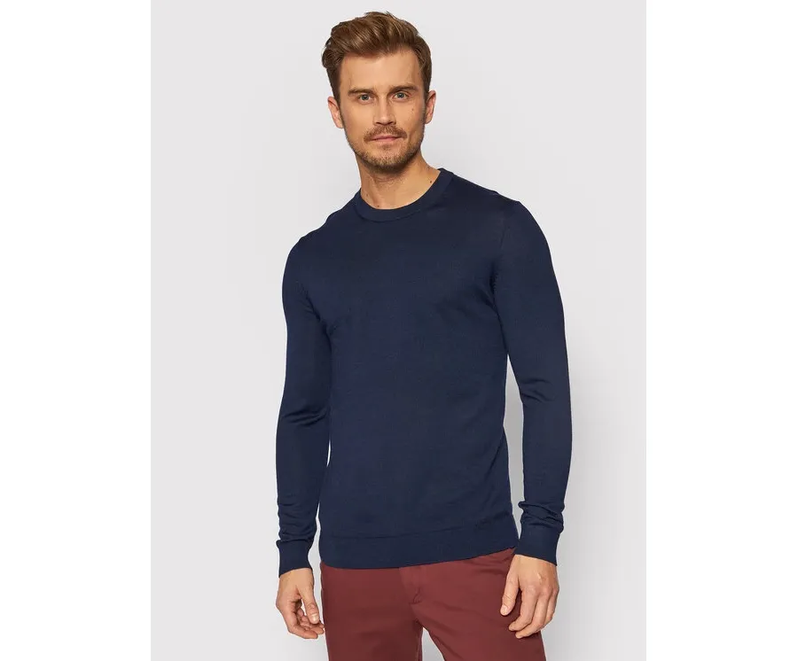 obrazek 1 Selected Homme Sweter Town 16079772 Granatowy Regular Fit