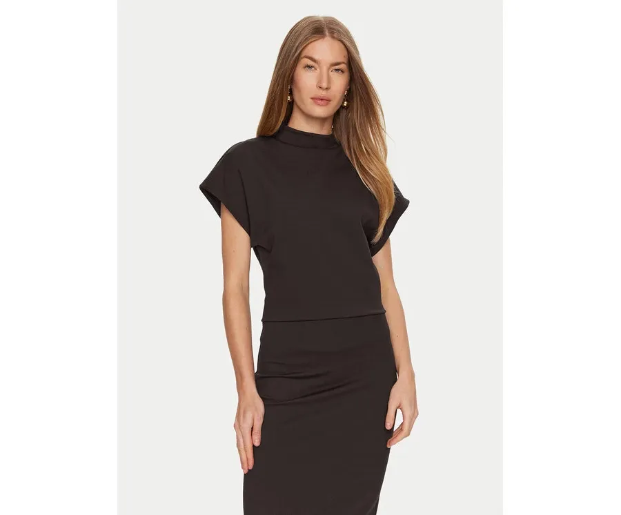 obrazek 1 ViCOLO Bluzka TS0495 Brązowy Regular Fit