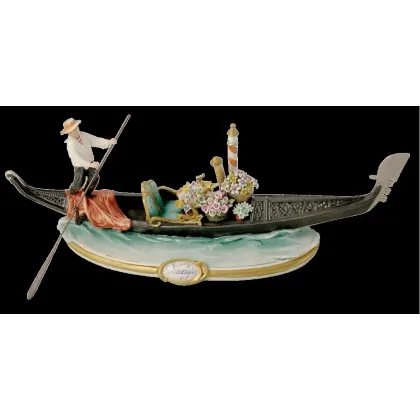 Zdjęcie Gondola z kwiatami - porcelana do gabinetu