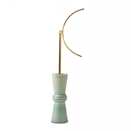Zdjęcie Lampa stołowa z mosiężną ramą H.84xL.36xP.12 cm