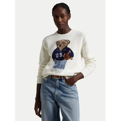 Zdjęcie Polo Ralph Lauren Sweter 211966255001 Écru Relaxed Fit