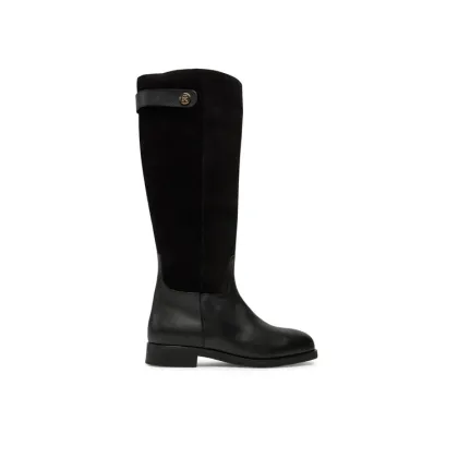 Zdjęcie Tommy Hilfiger Kozaki Th Stud Leather Mix Long Boot FW0FW08341 Czarny