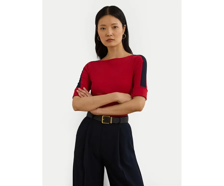 obrazek 1 LAUREN RALPH LAUREN Bluzka 200957589002 Czerwony Slim Fit