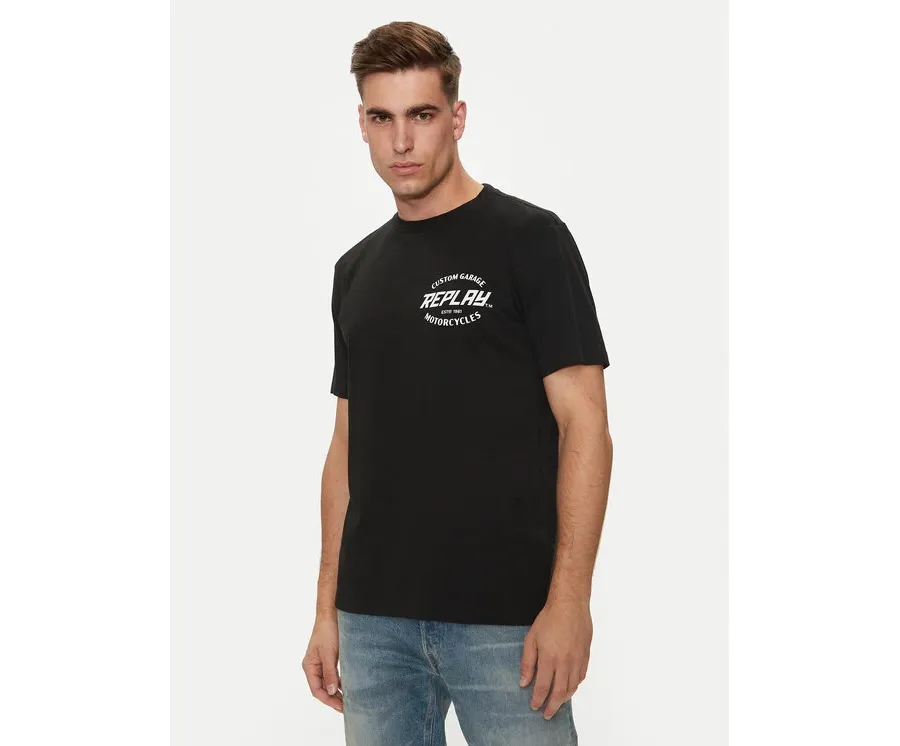 obrazek 1 Replay T-Shirt M6874 .000.2660 Czarny Regular Fit REPLAY