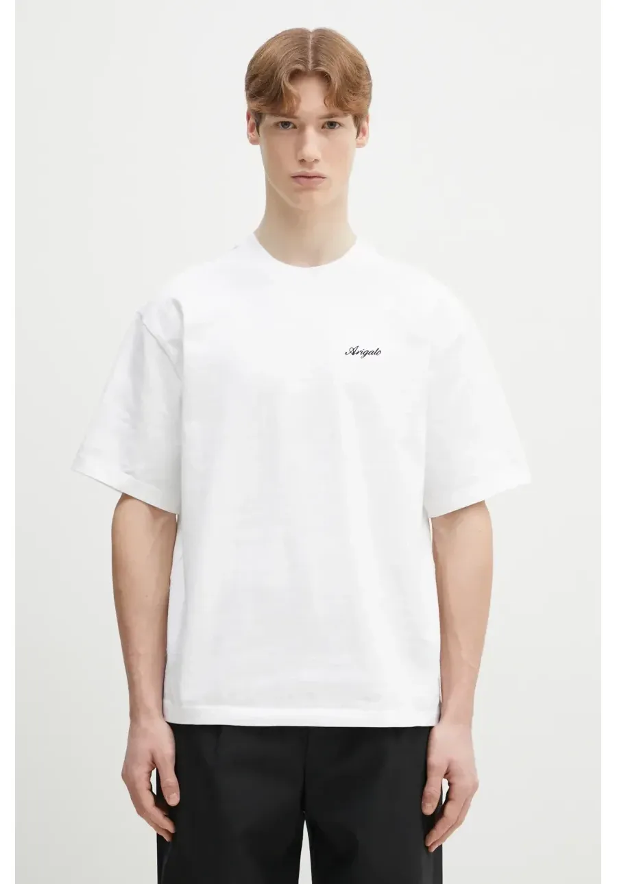 obrazek 1 Axel Arigato t-shirt bawełniany Honor T-Shirt męski kolor biały gładki A1460003