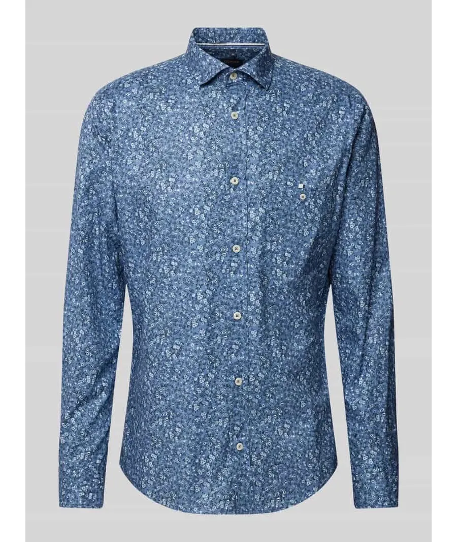 obrazek 1 Koszula biznesowa o kroju slim fit z kołnierzykiem typu kent