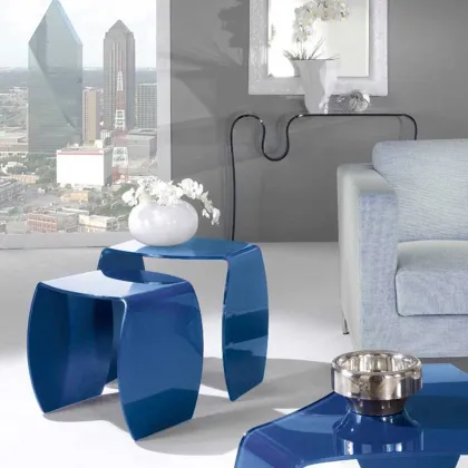 Picture A unique set of two glass coffee tables for the living room - La Vetreria