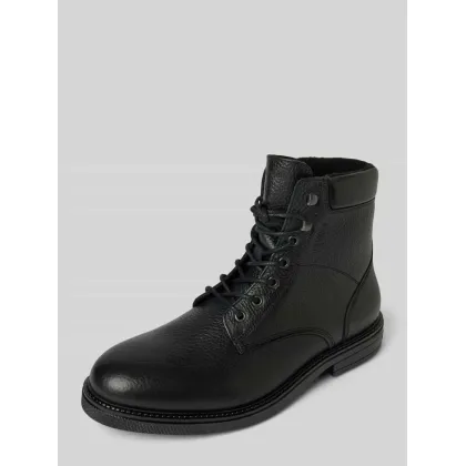 Zdjęcie Buty skórzane z detalami z logo