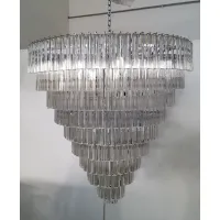 Picture Luxurious chandelier in clear Murano glass - Il Paralume Marina