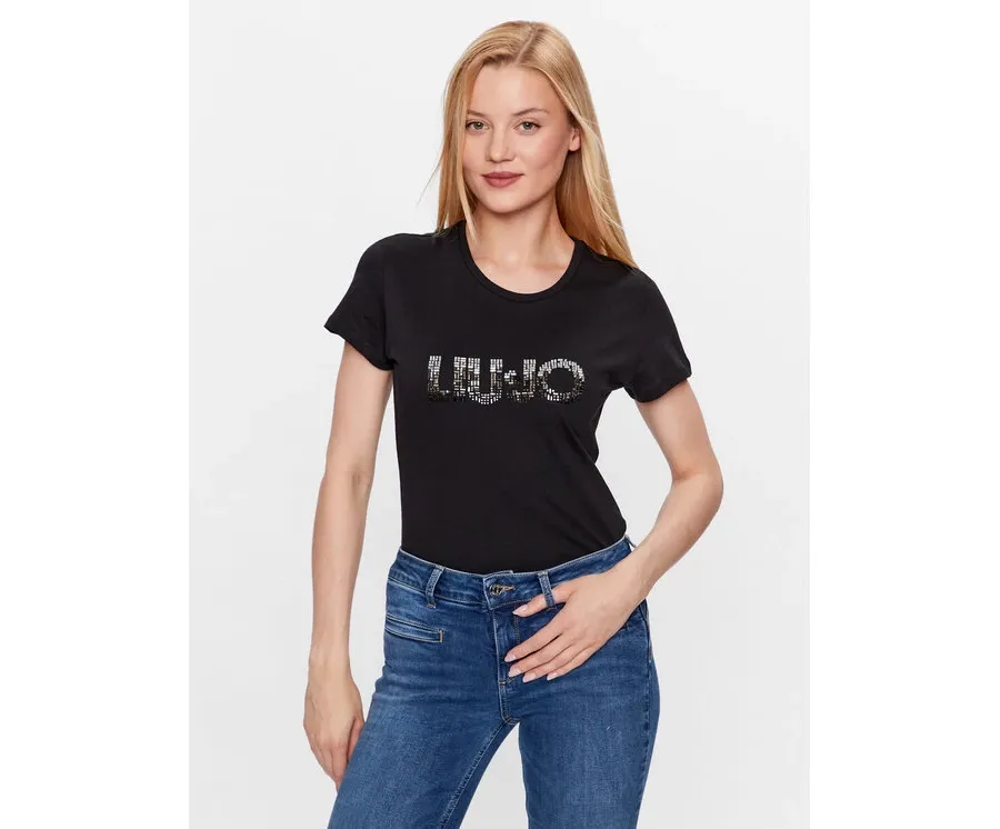 obrazek 1 Liu Jo T-Shirt WF3085 J6308 Czarny Regular Fit