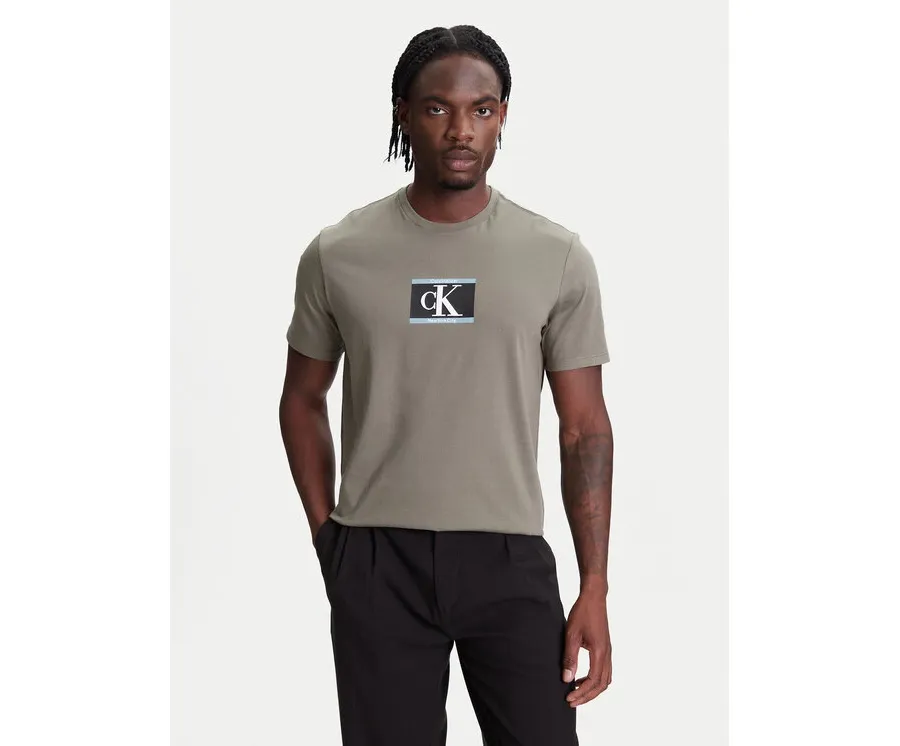 obrazek 1 Calvin Klein T-Shirt Box Tape Graphic LV04RC854G Zielony Regular Fit