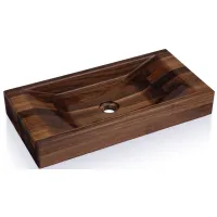 Picture Unique 60 cm SIRIUS washbasin, American walnut, glossy, natural varnish
