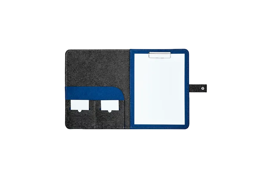 obrazek 1 Usztywniane etui na notes z mechanizmem do mocowania kartek i kieszeniami