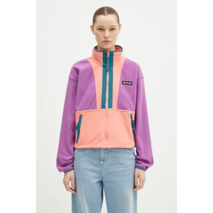 Zdjęcie Columbia bluza polarowa Backbowl II FZ Fleece kolor fioletowy wzorzysta 2092163
