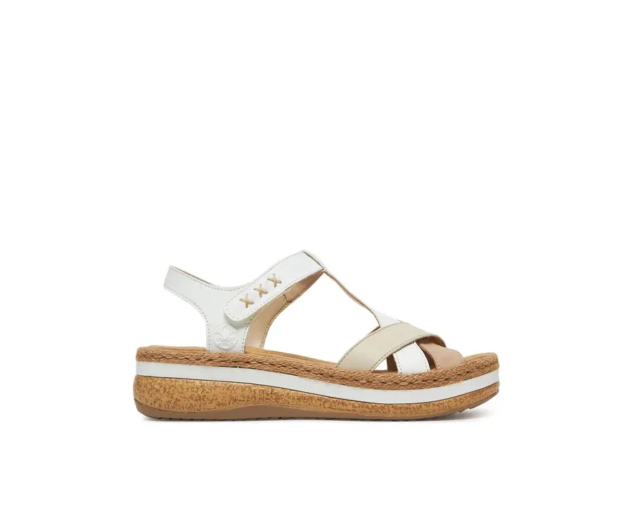 obrazek 1 Rieker Sandały V0919-80 Biały