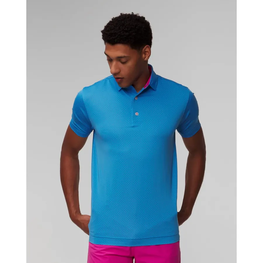 obrazek 1 Niebieskie Polo Męskie Footjoy Eu S.lisle Dot Prt FootJoy