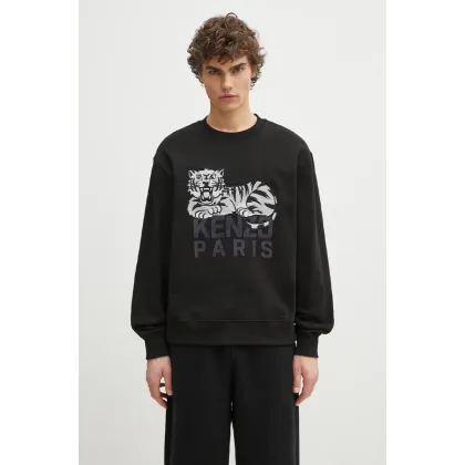 Zdjęcie Kenzo bluza bawełniana męska kolor czarny z aplikacją FF55SW2634MF.99J