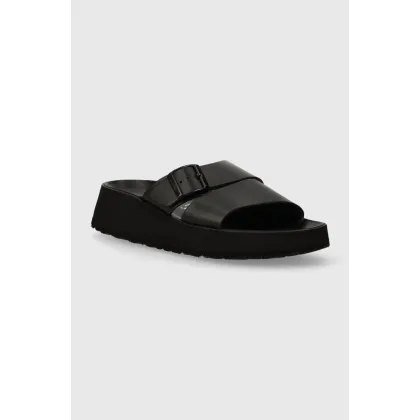 Zdjęcie Birkenstock klapki skórzane BIRKENSTOCK X PAPILLIO Almina damskie kolor czarny na platformie 1026872
