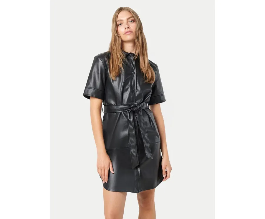 obrazek 1 Noisy May Sukienka z imitacji skóry Andy 27026068 Czarny Regular Fit